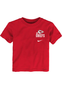 Nike Kansas City Chiefs Toddler Red Nike Back Slogan Short Sleeve T-Shirt