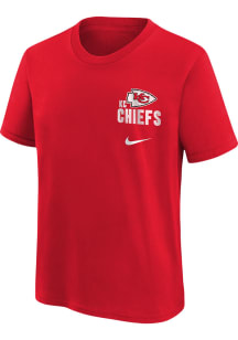 Nike Kansas City Chiefs Boys Red Nike Back Slogan Short Sleeve T-Shirt