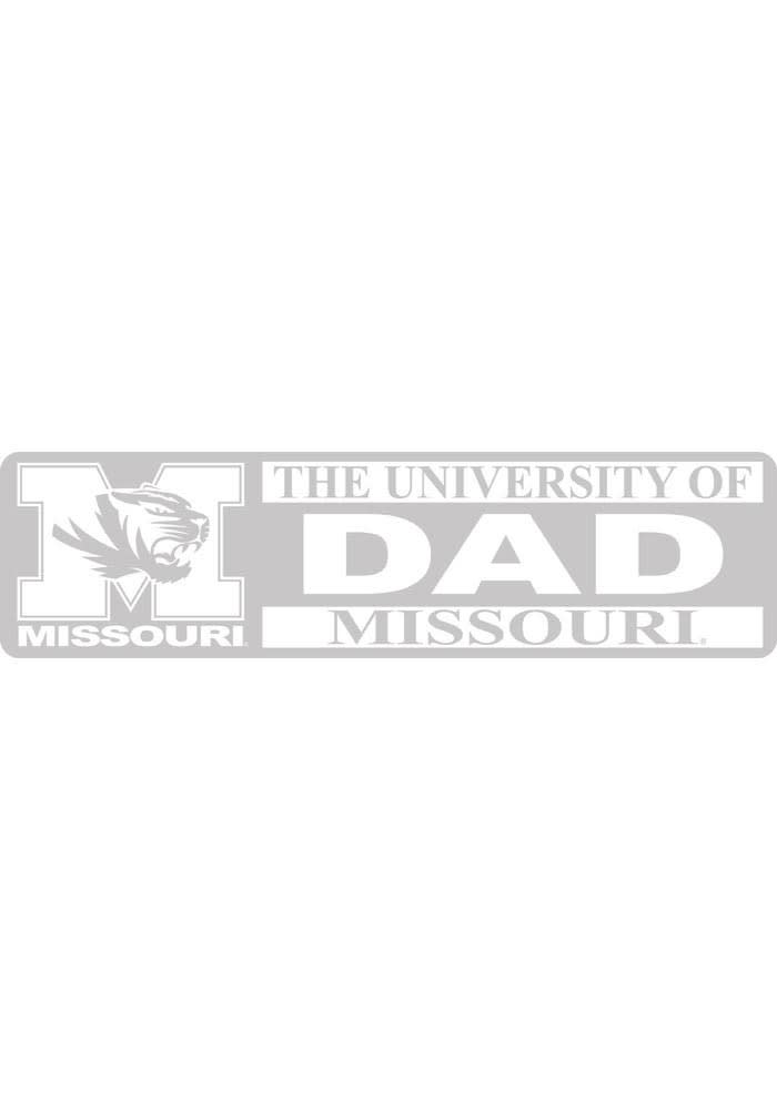 Missouri Tigers 3x10 Full Name Dad Auto Decal - White