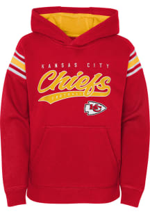 Kansas City Chiefs Youth Red Hall of Fame Long Sleeve Hoodie