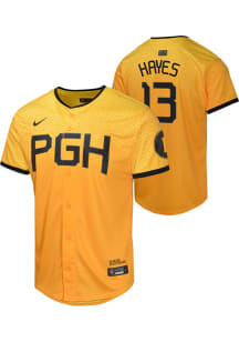 Ke'Bryan Hayes  Nike Pittsburgh Pirates Youth Yellow City Connect Limited Jersey