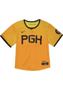 PIT Pirates Tdlr Yellow City Connect Limited Blank Jersey