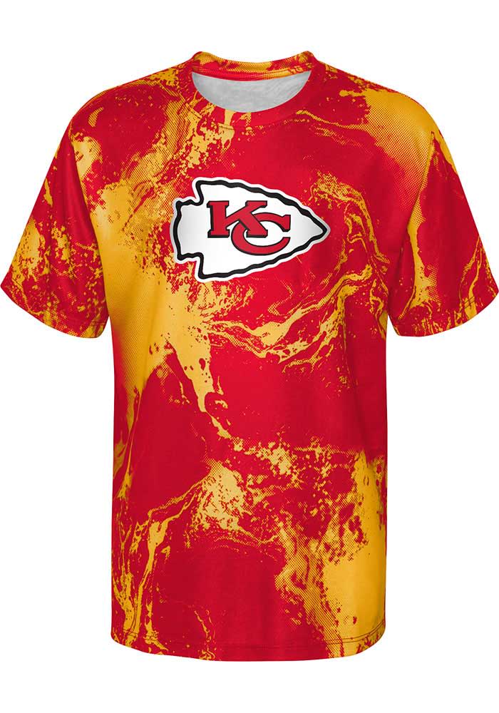 Kansas City Chiefs Boys Cross Pattern Short Sleeve T-Shirt - Red