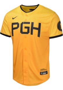 Nike Pittsburgh Pirates Youth Yellow City Connect Limited Blank Jersey