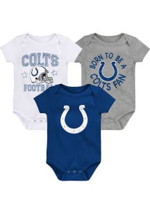 Indianapolis Colts Baby Blue Born To Be SS 3 PK One Piece