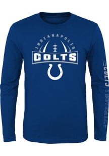 Indianapolis Colts Youth Blue Red Zone Long Sleeve T-Shirt