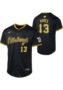 Ke'Bryan Hayes  Nike Pittsburgh Pirates Youth Black Alt 2 Limited Jersey