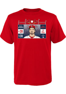 Nolan Arenado  St Louis Cardinals Boys Red Stadium Jumbotron Short Sleeve T-Shirt