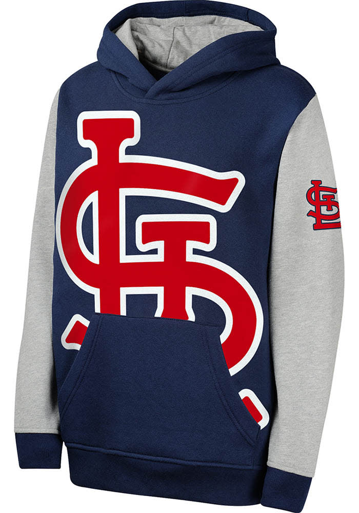 St Louis Cardinals Youth NAVY Fly Ball Long Sleeve Hoodie - 133421072