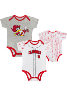 St Louis Cardinals Baby Grey Play Ball One Piece