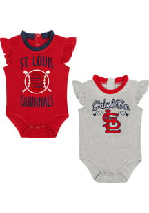 St Louis Cardinals Baby Red Baby Fan Set One Piece