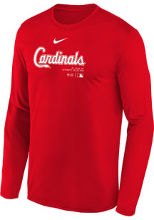 Nike St Louis Cardinals Youth Red Practice Long Sleeve T-Shirt