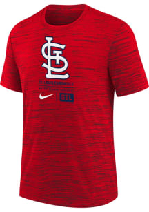 Nike St Louis Cardinals Youth Red Large Logo Velocity Short Sleeve T-Shirt