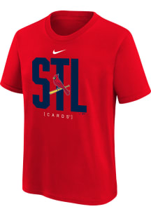 Nike St Louis Cardinals Youth Red Team Score Board Short Sleeve T-Shirt
