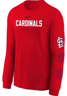 Nike St Louis Cardinals Youth Red Sleeve Repeater Long Sleeve T-Shirt