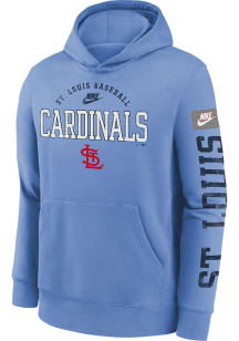 Nike St Louis Cardinals Youth Light Blue Cooperstown Splitter Long Sleeve Hoodie