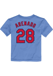 Nolan Arenado St Louis Cardinals Toddler Light Blue Cooperstown NN Short Sleeve Player T Shirt