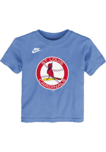 Nike St Louis Cardinals Toddler Light Blue Cooperstown Team Logo Short Sleeve T-Shirt