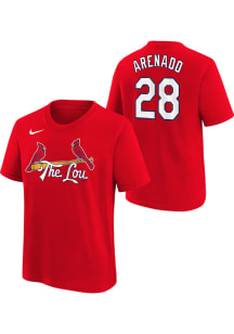 Nolan Arenado St Louis Cardinals Youth Red Fuse City Connect Player Tee
