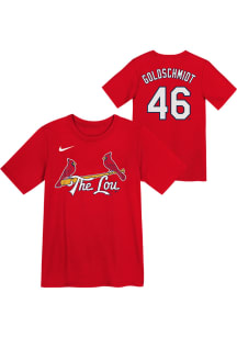 Paul Goldschmidt  St Louis Cardinals Boys Red Fuse City Connect Short Sleeve T-Shirt