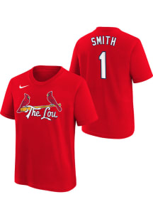 Ozzie Smith St Louis Cardinals Youth Red Fuse City Connect Player Tee