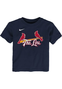 Nike St Louis Cardinals Toddler Navy Blue Wordmark City Connect Short Sleeve T-Shirt