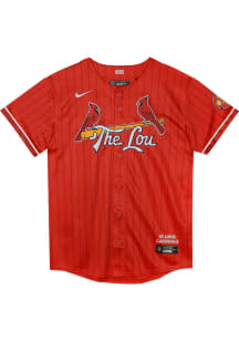 Nike STL Cardinals Boys Red City Connect Limited Blank Baseball Jersey