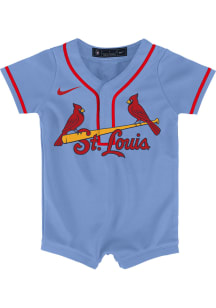 Nike St Louis Cardinals Baby Light Blue Alt 2 Replica Romper Jersey Baseball Jersey