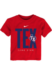 Nike Texas Rangers Toddler Red Team Score Board Short Sleeve T-Shirt