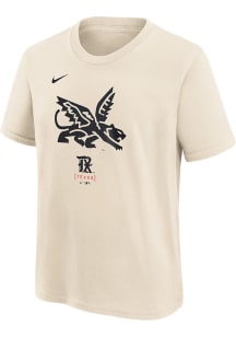 Nike Texas Rangers Youth Tan Large Logo City Connect Short Sleeve T-Shirt