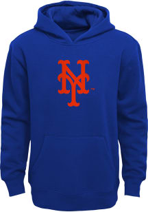 New York Mets Youth Blue Team Logo Long Sleeve Hoodie