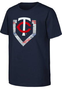 Minnesota Twins Youth Navy Blue Tech Camo Short Sleeve T-Shirt
