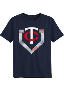 Minnesota Twins Boys Navy Blue Tech Camo Short Sleeve T-Shirt