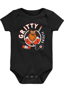 Philadelphia Flyers Baby Black Gritty Ready to Play Short Sleeve One Piece