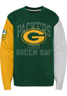 Green Bay Packers Youth Green 3rd and Goal Long Sleeve Crew Sweatshirt