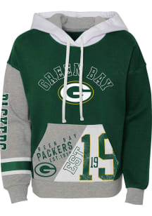 Green Bay Packers Girls Green True Fan Long Sleeve Hooded Sweatshirt