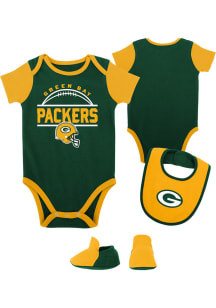 Green Bay Packers Baby Green Home Field Advantage Set One Piece with Bib