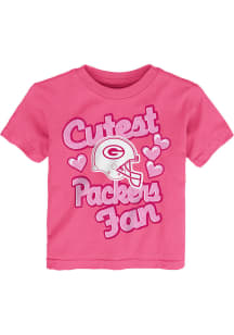 Green Bay Packers Infant Girls Cutest Fan Short Sleeve T-Shirt Pink