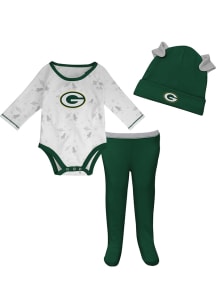 Green Bay Packers Infant Green Dream Team Hat Set Top and Bottom
