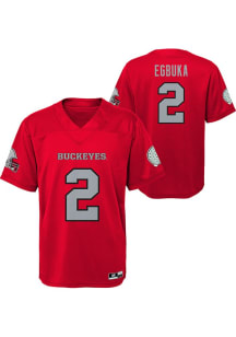 Emeka Egbuka Outer Stuff Youth Red Ohio State Buckeyes Replica NN Football Jersey Jersey