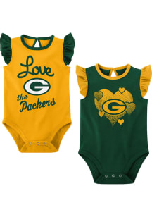 Green Bay Packers Baby Green Spread The Love Set One Piece