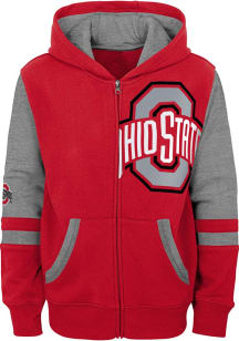 Youth Red Ohio State Buckeyes Stadium Long Sleeve Full Zip Jacket