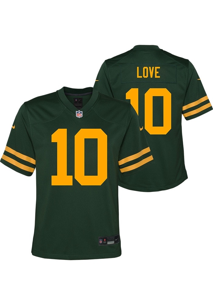 Green Bay Packers Jordan Love Youth Alt Replica HUNTER Nike