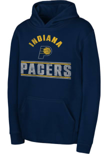 Indiana Pacers Youth Navy Blue Double Bar Long Sleeve Hoodie