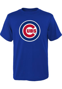 Chicago Cubs Youth Blue Primary Logo Short Sleeve T-Shirt