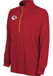 Kansas City Chiefs Mens Red SWEAT OUT Long Sleeve 1/4 Zip Pullover