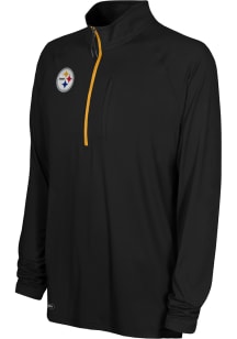 Pittsburgh Steelers Mens Black SWEAT OUT Long Sleeve 1/4 Zip Pullover