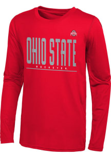 Boys Red Ohio State Buckeyes Pumped Up Long Sleeve T-Shirt