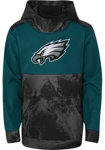 Philadelphia Eagles Youth Midnight Green All Out Blitz Long Sleeve Hoodie