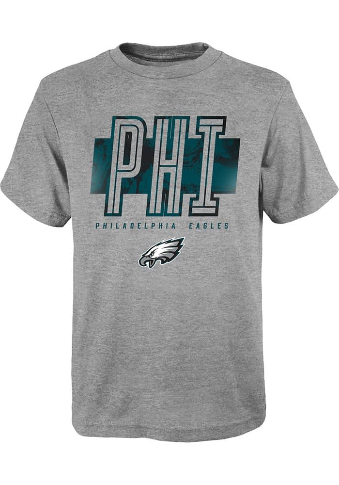  Philadelphia Eagles Youth Grey Dritek Performance Short Sleeve  Performance T-Shirt (Large 14/16) : Sports & Outdoors